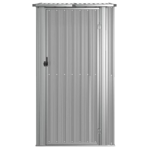 vidaXL haveskur 118,5x97x209,5 galvaniseret stål grå