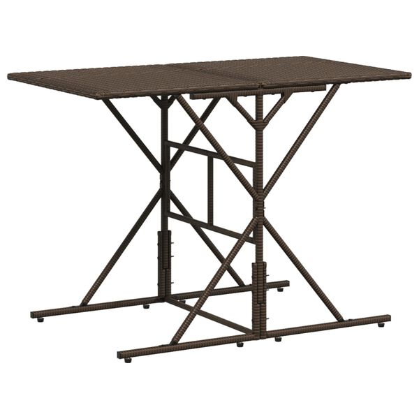 vidaXL spisebordss&aelig;t til haven 7 dele med hynder polyrattan brun