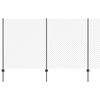 vidaXL K&aelig;de-link hegn med stolpe 10 x 1,4 m PVC-belagt st&aring;l Gr&aring; Mesh