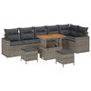vidaXL Havesofa S&aelig;t 9 pcs Gr&aring; polyrattan