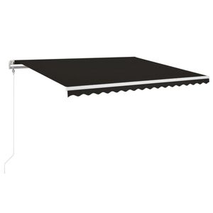 vidaXL markise 450x350 cm automatisk betjening antracitgr&aring;