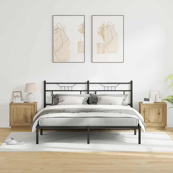 vidaXL Natskab 2 pcs Artisan Egetr&aelig; 44 x 34,5 x 45 cm Konstrueret tr&aelig;