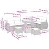 vidaXL Havesofa S&aelig;t 9 pcs Beige polyrattan