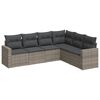 vidaXL sofas&aelig;t til haven 6 dele med hynder polyrattan gr&aring;