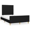 vidaXL Sengeramme uden madras Sort 120x200 cm Stof