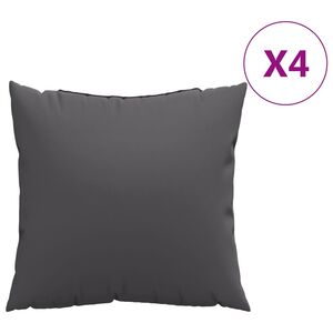 vidaXL sofapuder 4 stk. 40x40 cm stof antracitgr&aring;