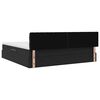 vidaXL Seng med opbevaring og LED med madras Sort 200 x 200 cm Fl&oslash;jl