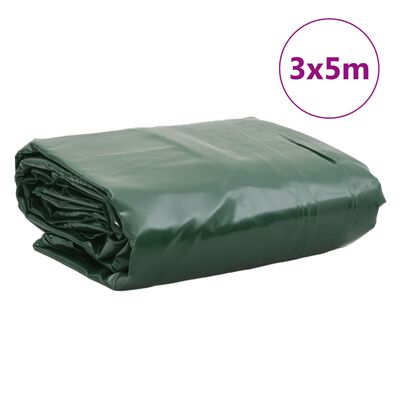 vidaXL presenning 3x5 m 650 g/m² grøn