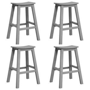 vidaXL Have bar sæt 4 pcs Lysegrå HDPE