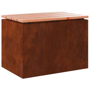 vidaXL Haveb&aelig;nk 1 -Seater 60 x 40 x 43 cm Forvitret st&aring;l Rusten