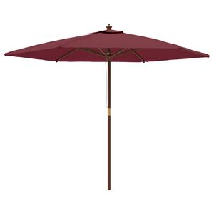 vidaXL haveparasol med tr&aelig;stang 299x240 cm bordeauxfarvet