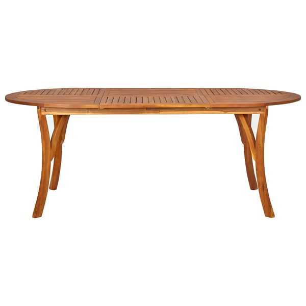 vidaXL 7-delt havespises&aelig;t 201x100 cm massivt akacietr&aelig;