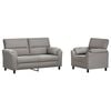 vidaXL Sofa S&aelig;t 2 pcs Lysegr&aring; Fl&oslash;jl