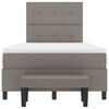 vidaXL Box spring seng med hovedg&aelig;rde Gr&aring;brun 120 x 190 cm Stof