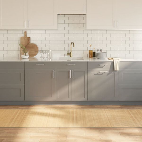 vidaXL gulvt&aelig;ppe 80x300 cm rektangul&aelig;r bambus lys naturfarvet