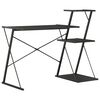 vidaXL skrivebord med hylde 116x50x93 cm sort
