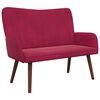 vidaXL 2-personers sofa Vinr&oslash;d 115 x 61 x 87 cm Fl&oslash;jl