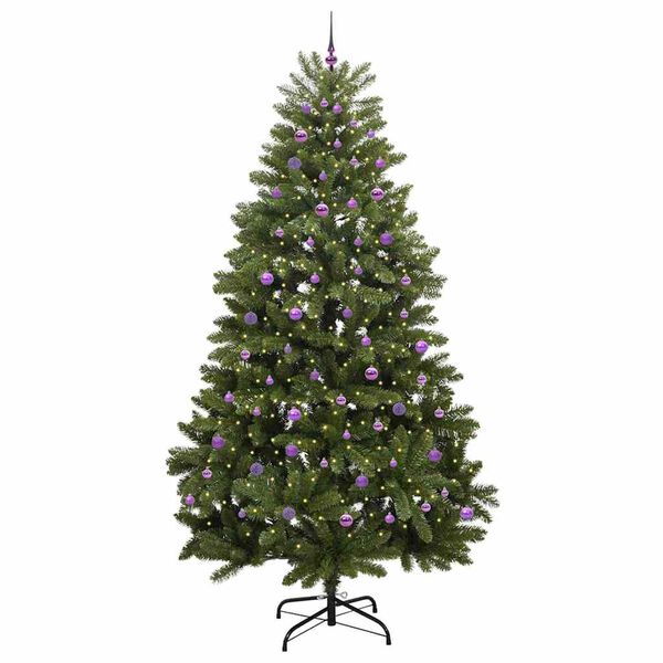 vidaXL Kunstigt juletr&aelig; med 300 LED'er Gr&oslash;n 270 cm PVC og metal
