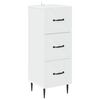 vidaXL Skuffeskab Hvid 33 x 34,5 x 89,5 cm Konstrueret tr&aelig;