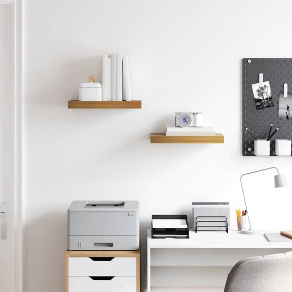 vidaXL V&aelig;ghylde 2 pcs Brun 40 x 23,5 x 4 cm Konstrueret tr&aelig;