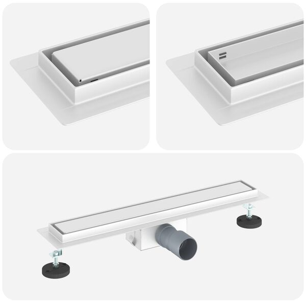 vidaXL 2 i 1 bruserafl&oslash;b S&oslash;lv 50 cm Rustfrit St&aring;l 304