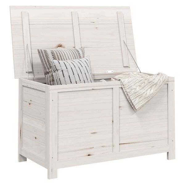 vidaXL udend&oslash;rs hyndeboks 100x50x56 cm massivt grantr&aelig; hvid