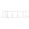 vidaXL udend&oslash;rs hundeg&aring;rd 8x4x2 m galvaniseret st&aring;l s&oslash;lvfarvet