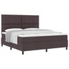 vidaXL Box spring seng med hovedg&aelig;rde M&oslash;rk Brun 180 x 200 cm Stof