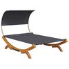 vidaXL loungeseng med baldakin 165x203x126 cm b&oslash;jet tr&aelig; antracitgr&aring;