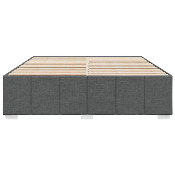 vidaXL sengeramme uden madras 180x200 cm stof m&oslash;rkegr&aring;