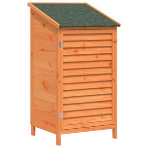 vidaXL Have Skur med tag Brun 59 x 56 x 113,5 cm Massivt Fyrretr&aelig;