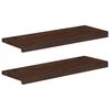 vidaXL Trappetrin 2 stk. 70 x 25 x 2 cm M&oslash;rk Brun Solid b&oslash;g