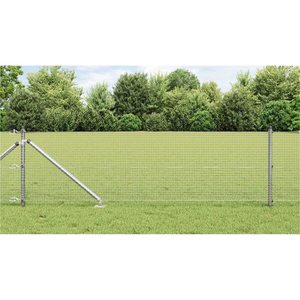 vidaXL Hegnsp&aelig;l S&oslash;lv 50 x 0,6 m (19 x 19 mm mesh) St&aring;l