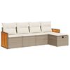 vidaXL sofas&aelig;t til haven 5 dele med hynder polyrattan beige
