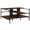 vidaXL sofabord 100x100x48,5 cm konstrueret tr&aelig; r&oslash;get egetr&aelig;sfarve