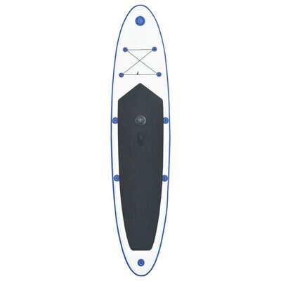 vidaXL oppusteligt paddleboard med sejl blå og hvid