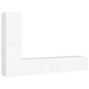 vidaXL tv-skabssæt 4 dele konstrueret træ hvid