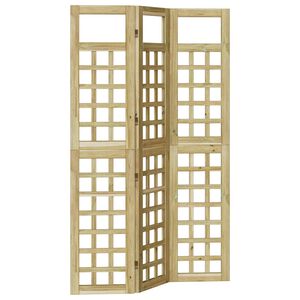 vidaXL Privatlivssk&aelig;rm Honningbrun 121 x 180 cm Massivt fyrretr&aelig;