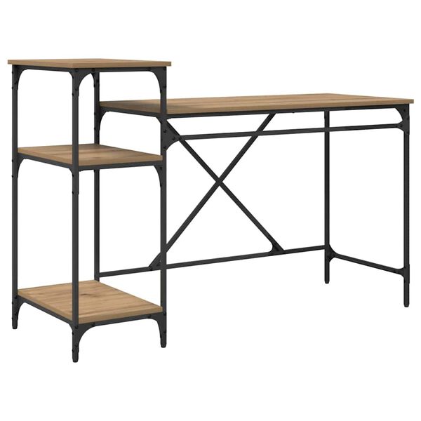 vidaXL Bord Artisan Egetr&aelig; 135 x 50 x 90 cm Konstrueret tr&aelig;