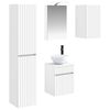 vidaXL Badev&aelig;relsesskabs&aelig;t 5 pcs Hvid 40 x 10,5 x 60,5 cm