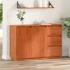 vidaXL Sideboard med skuffe Brun eg 111 x 34 x 75 cm Massiv fyrretr&aelig;