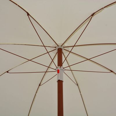 vidaXL parasol med stålstang 240 cm sandfarvet