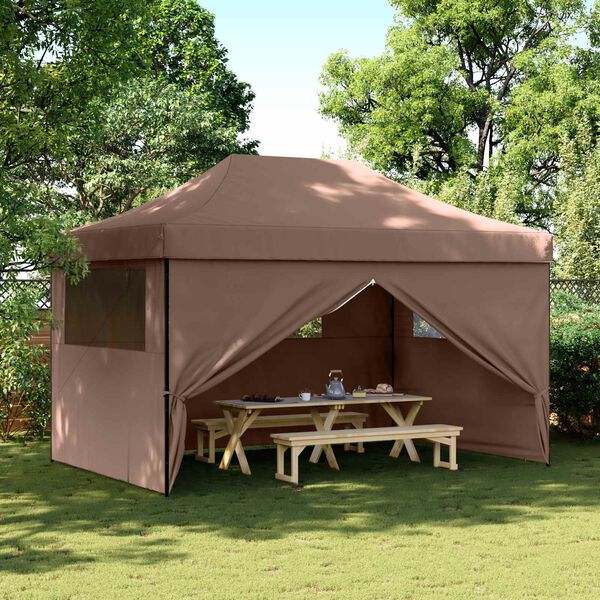 vidaXL Party Tent Brun 292 x 440 x 315 cm Oxford stof