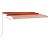 vidaXL fritst&aring;ende markise 400x350 cm automatisk betjening orange/brun