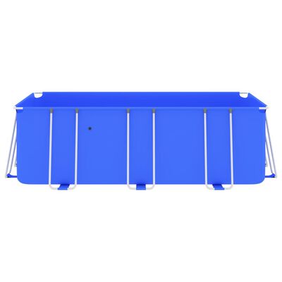 vidaXL swimmingpool med stålramme 400x207x122 cm blå
