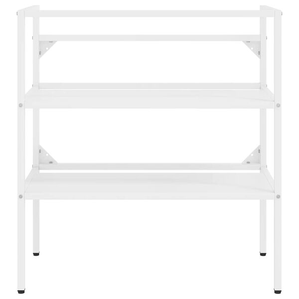 vidaXL badev&aelig;relsesm&oslash;bel til h&aring;ndvask 79x38x83 cm jern hvid