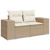 vidaXL Havesofa S&aelig;t med pude med pude 8 pcs Beige og creme Poly Rattan