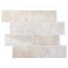 vidaXL Subway flise 10 stk. Beige marmor 29 x 21 cm Polyurethan og PET