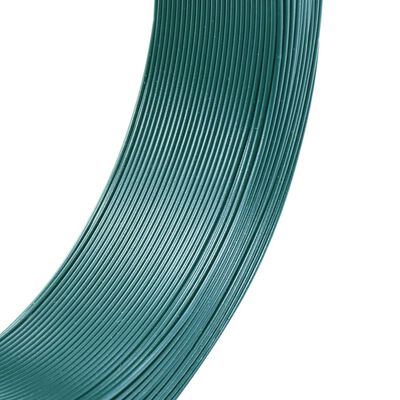 vidaXL hegnsbindetråd 250 m 0,9/1,4 mm stål sortgrøn