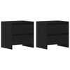 vidaXL Natskab 2 stk. Sort eg 45 x 34 x 44,5 cm Konstrueret tr&aelig;